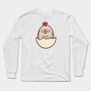 Grumpy Chicken Hatchling Long Sleeve T-Shirt